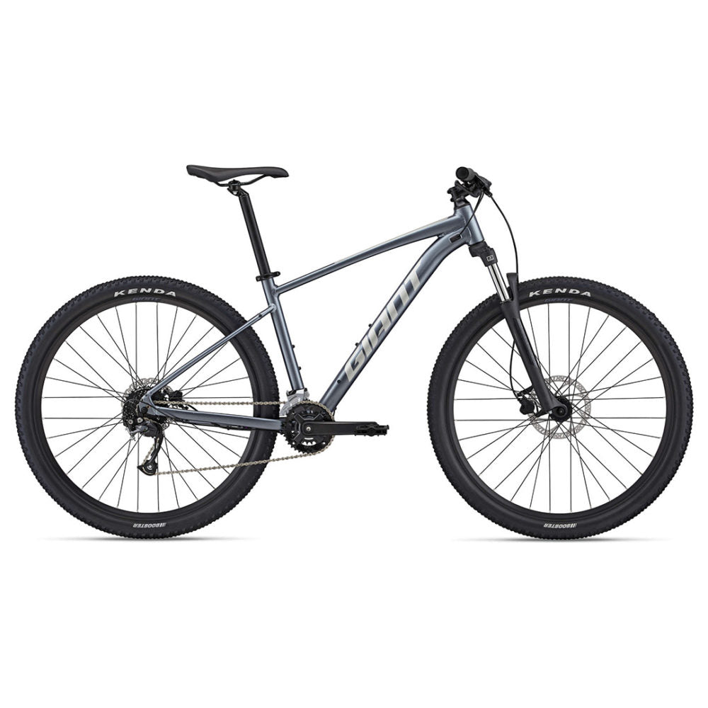 “Giant Talon 29 2 Mountain Bike in Knight Shield color – 2022 lightweight hardtail with aluminum frame and disc brakes”